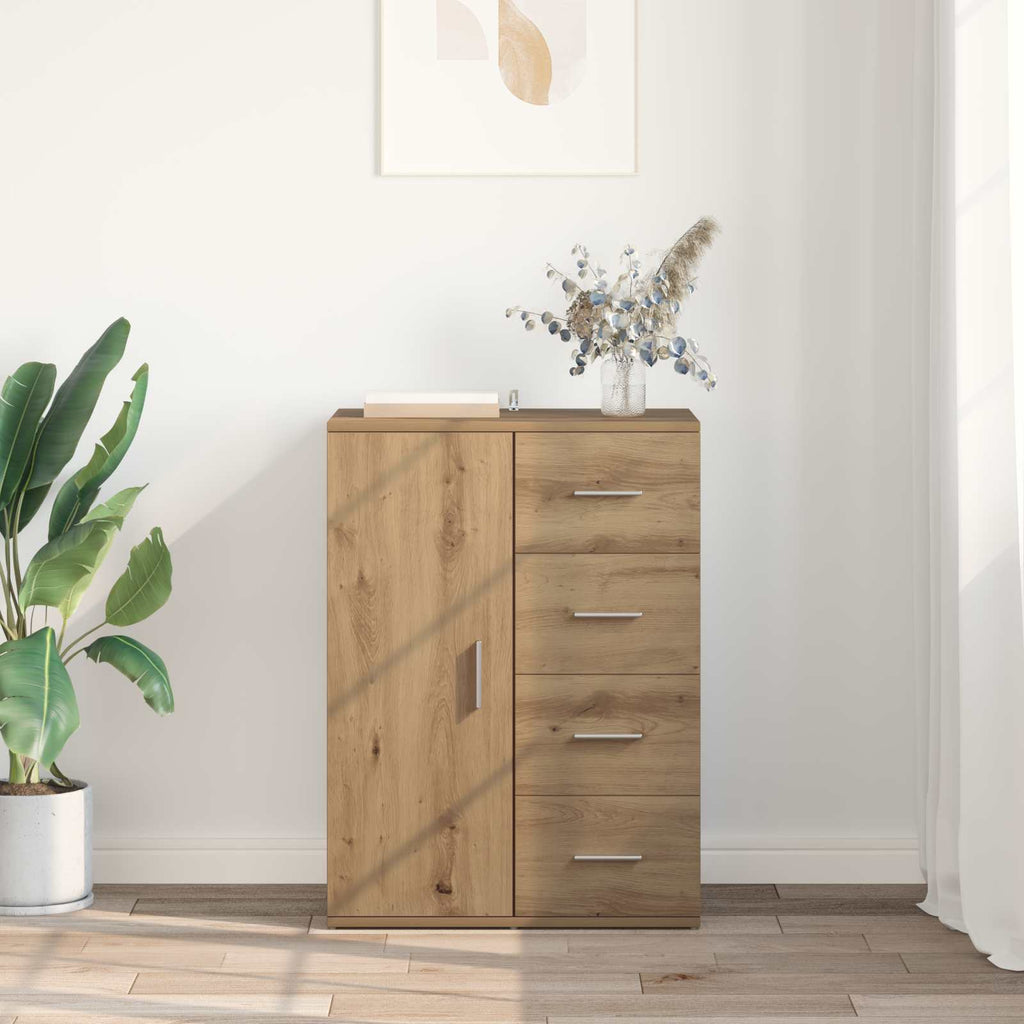 vidaXL Bufet Dąb rzemieślniczy 59 x 39 x 80 cm Materiał drewnopochodny