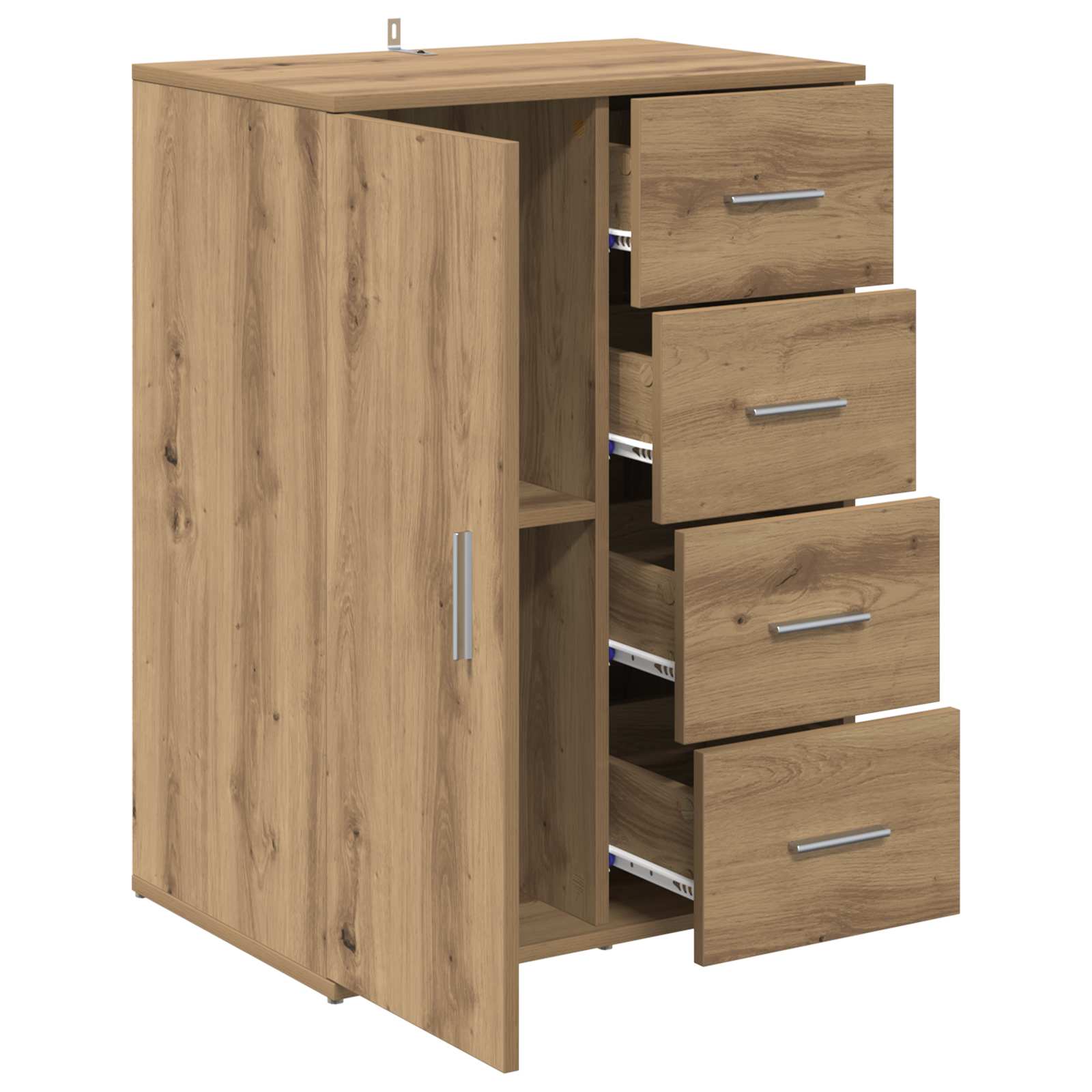 vidaXL Bufet Dąb rzemieślniczy 59 x 39 x 80 cm Materiał drewnopochodny