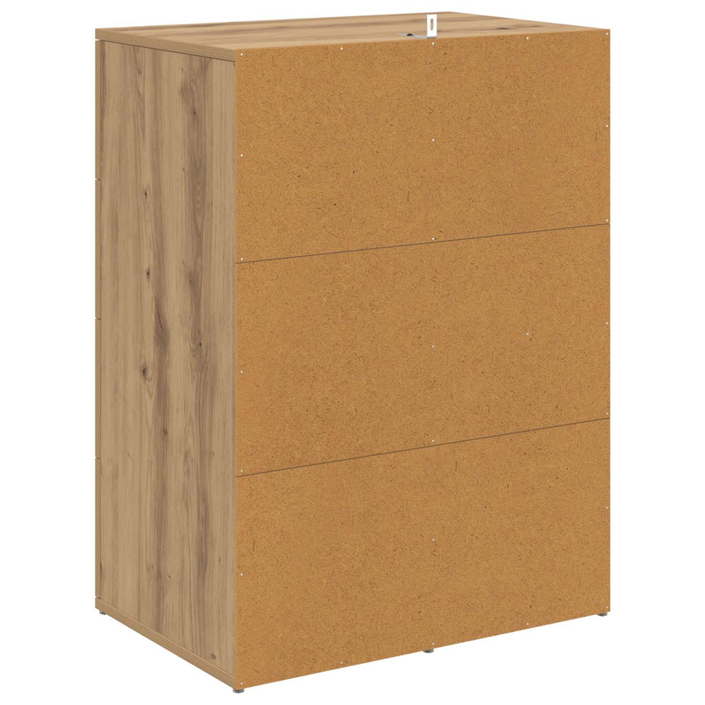 vidaXL Bufet Dąb rzemieślniczy 59 x 39 x 80 cm Materiał drewnopochodny