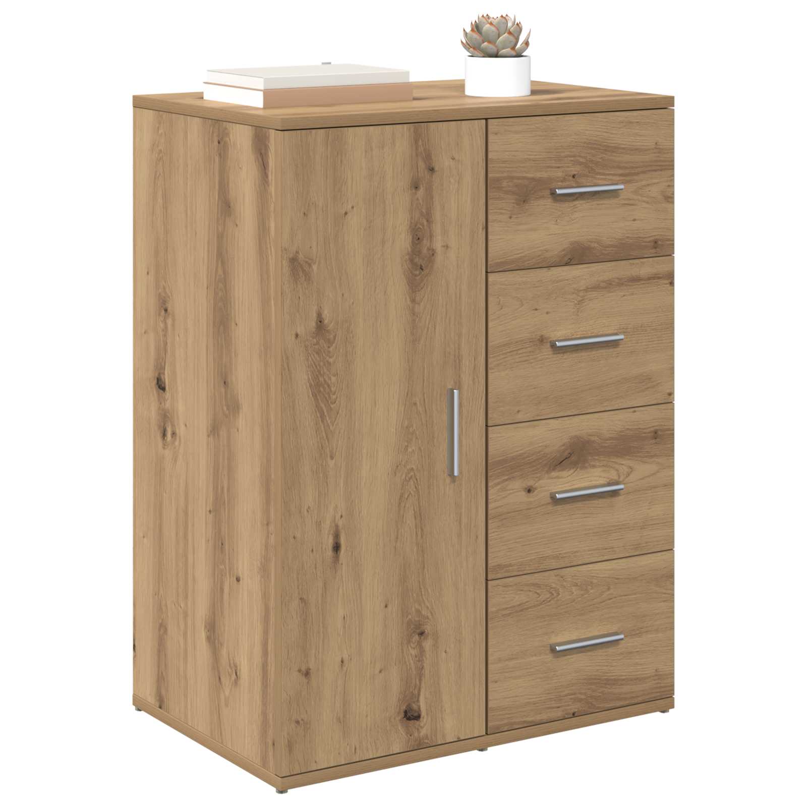 vidaXL Bufet Dąb rzemieślniczy 59 x 39 x 80 cm Materiał drewnopochodny