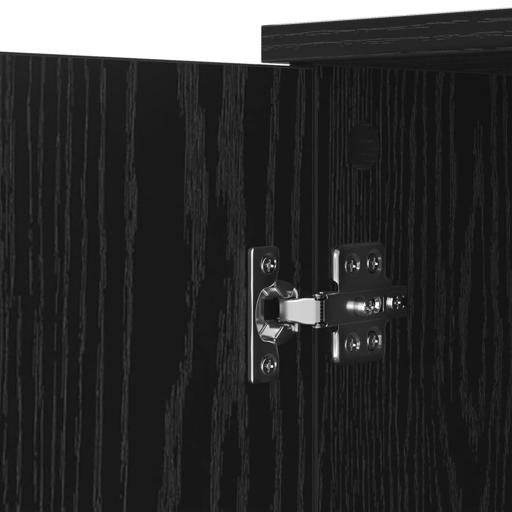 vidaXL Bufet Czarny Dąb 59 x 39 x 80 cm Materiał drewnopochodny