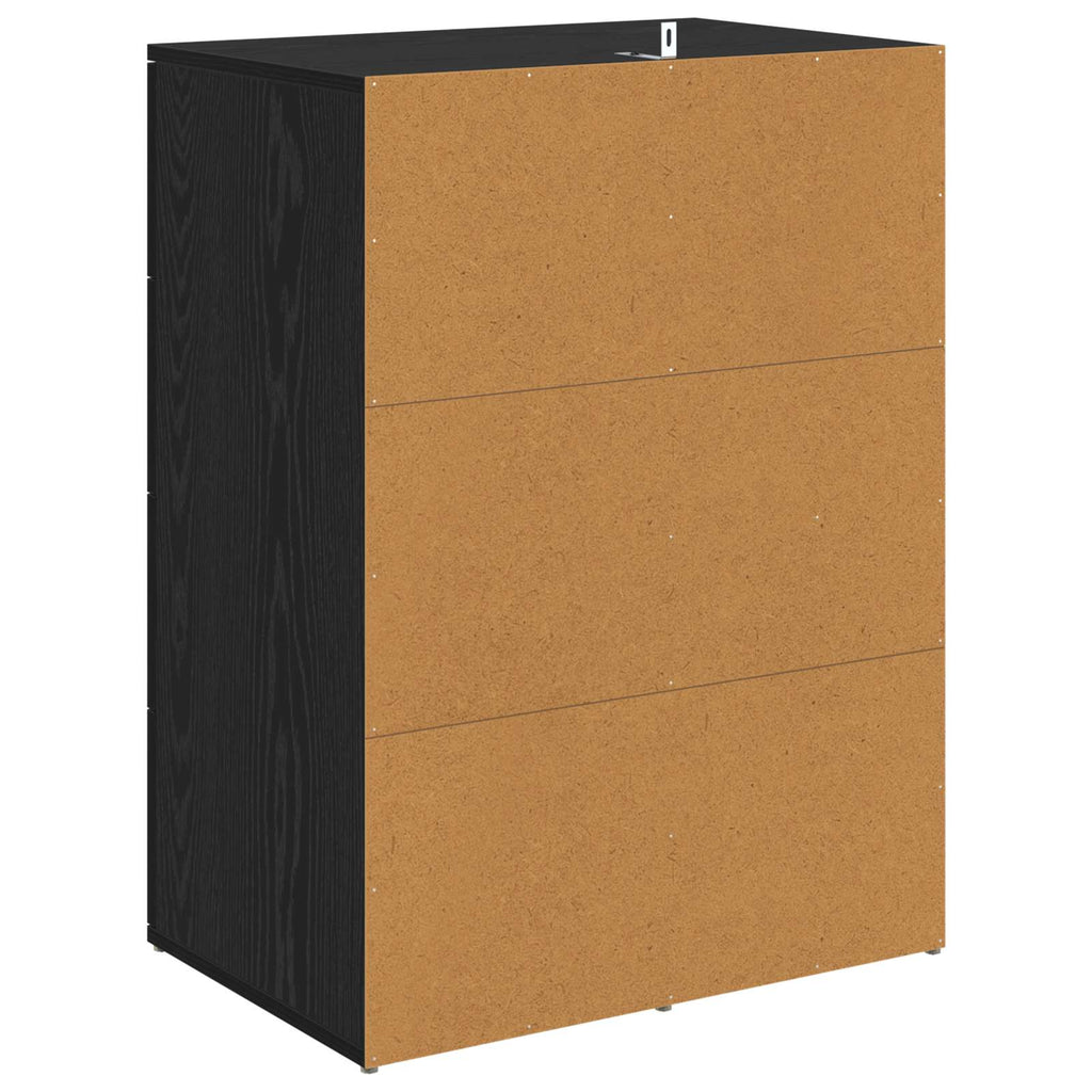 vidaXL Bufet Czarny Dąb 59 x 39 x 80 cm Materiał drewnopochodny
