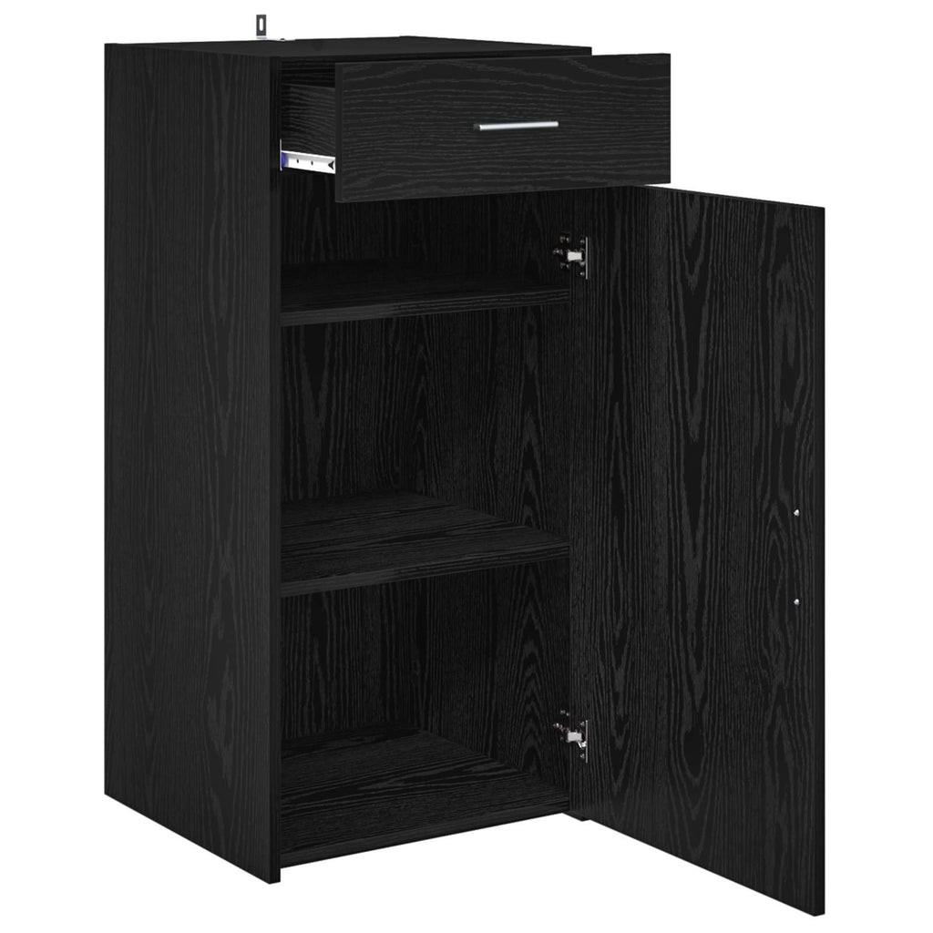 vidaXL Bufet Czarny dąb 45 x 42,5 x 93 cm Materiał drewnopochodny