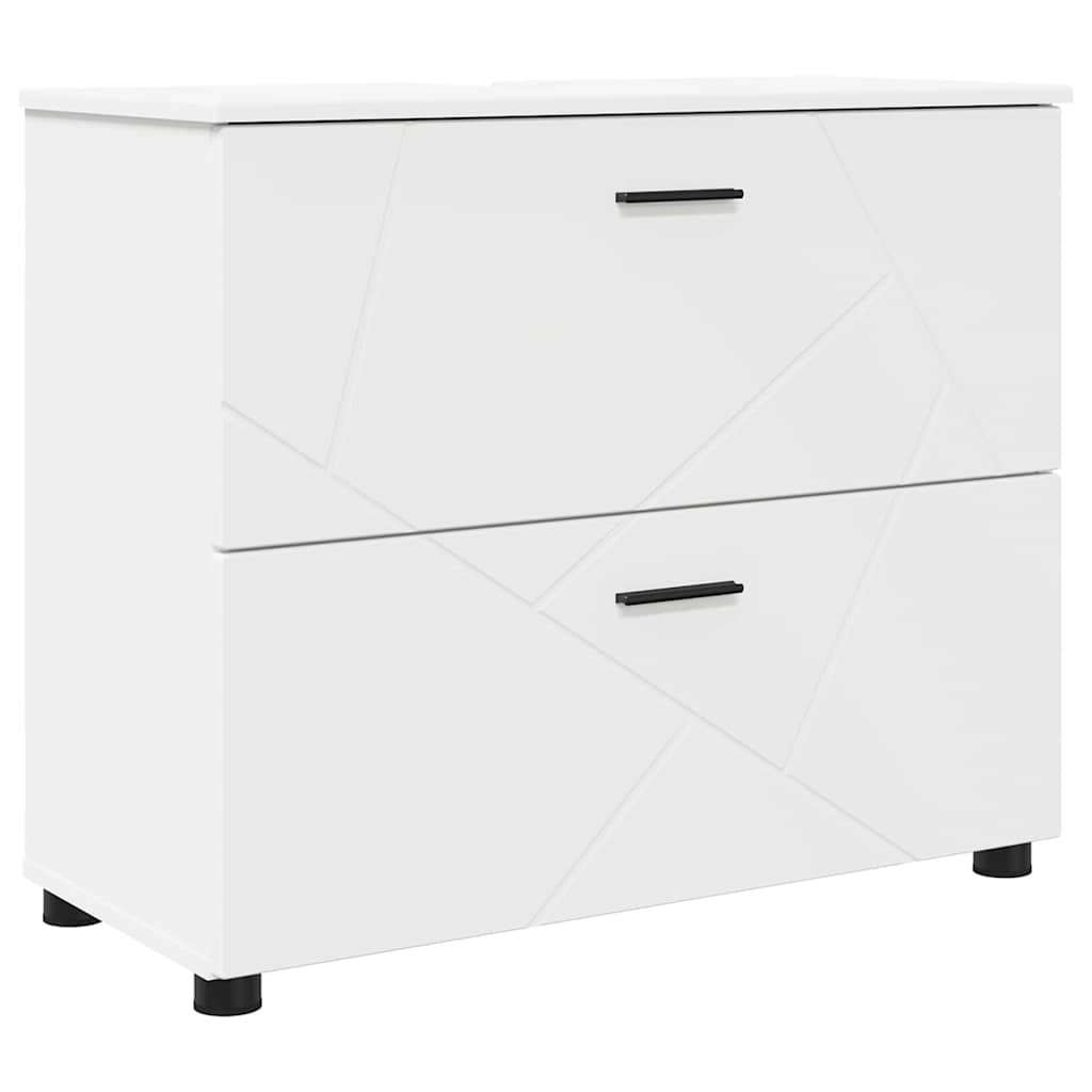 vidaXL Szafka Łazienkowa z szufladą z drzwiami Biały 76,5 x 35 x 64 cm