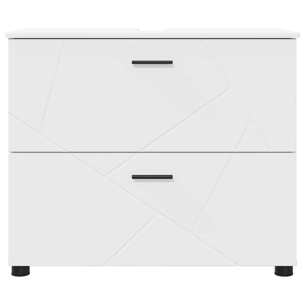 vidaXL Szafka Łazienkowa z szufladą z drzwiami Biały 76,5 x 35 x 64 cm