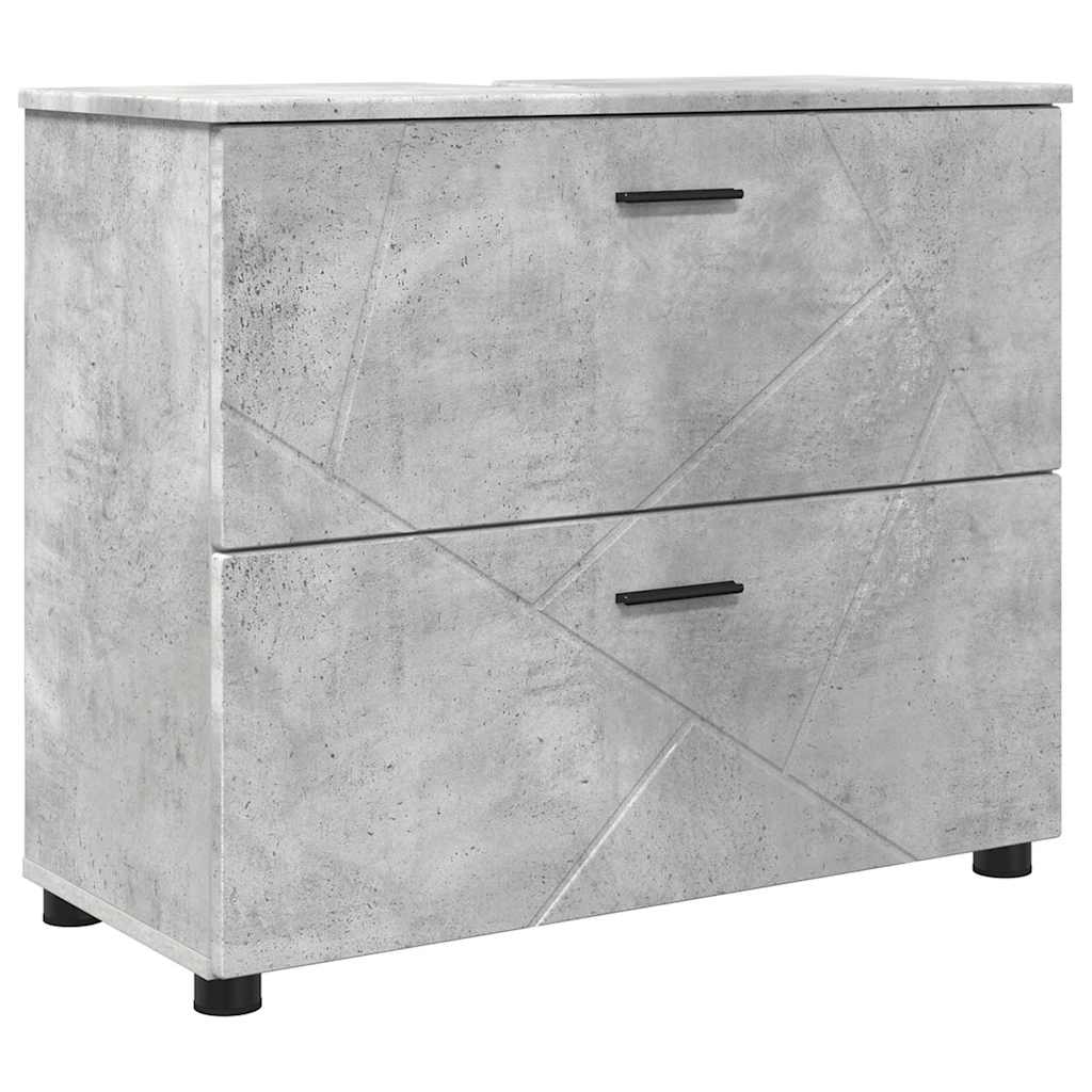 vidaXL Szafka Łazienkowa z szufladą Betonowy szary 76,5 x 35 x 64 cm
