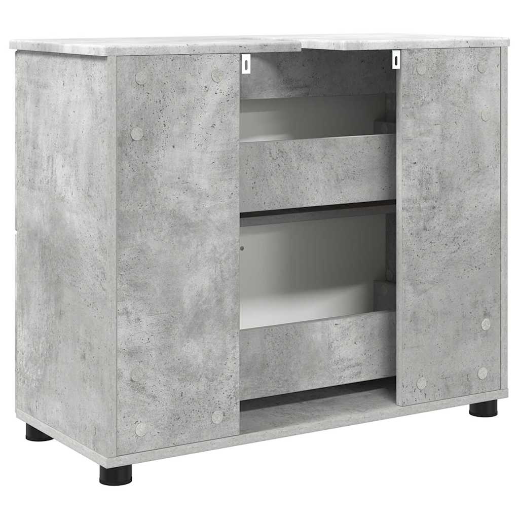 vidaXL Szafka Łazienkowa z szufladą Betonowy szary 76,5 x 35 x 64 cm