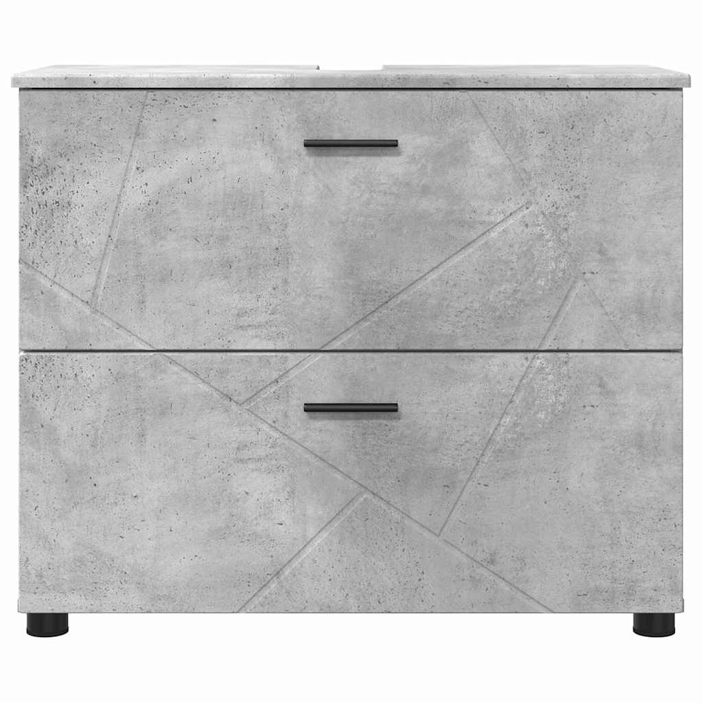 vidaXL Szafka Łazienkowa z szufladą Betonowy szary 76,5 x 35 x 64 cm