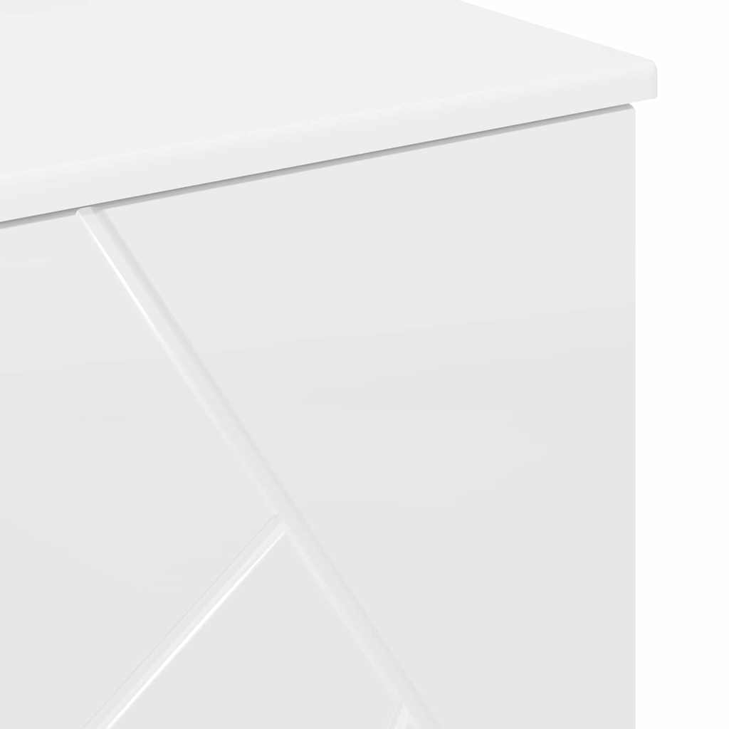 vidaXL Szafka Łazienkowa Wysoki połysk biały 76,5 x 35 x 64 cm