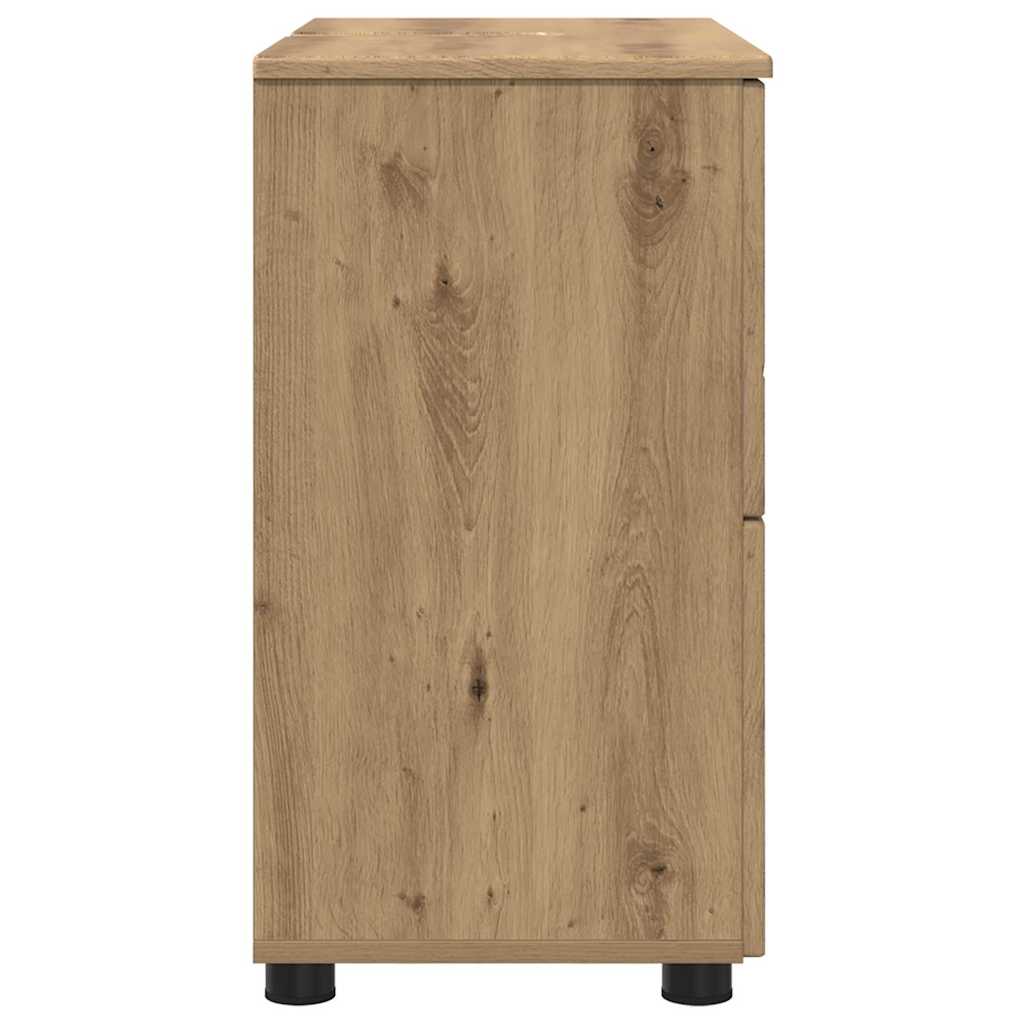vidaXL Szafka Łazienkowa Dąb rzemieślniczy 76,5 x 35 x 64 cm