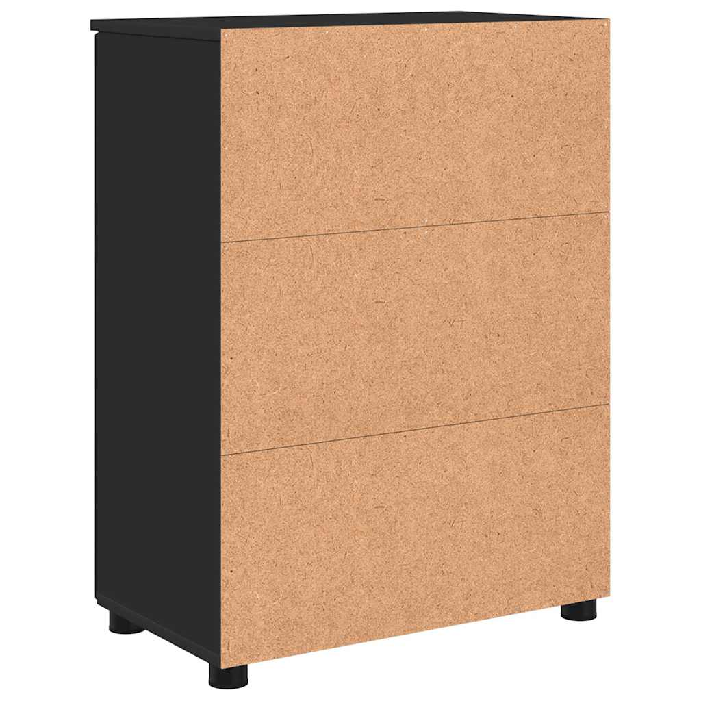 vidaXL Szafka Łazienkowa z przechowywaniem Czarny 60 x 35 x 80 cm