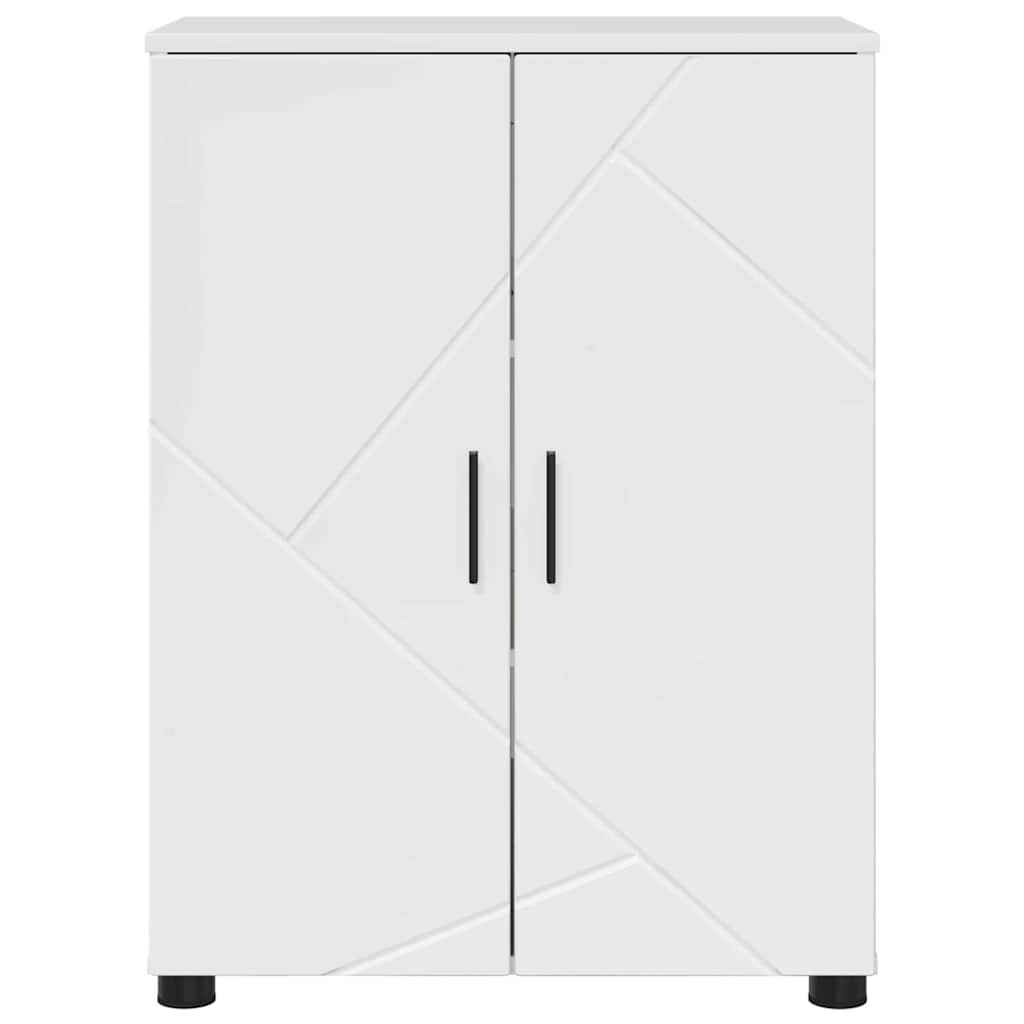 vidaXL Szafka Łazienkowa Wysoki połysk biały 60 x 35 x 80 cm