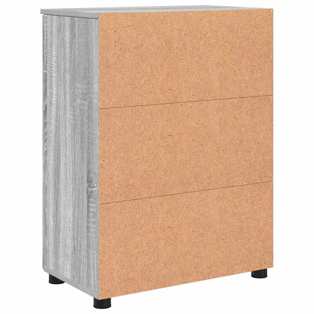 vidaXL Szafka Łazienkowa z drzwiami Szary Sonoma 60 x 35 x 80 cm