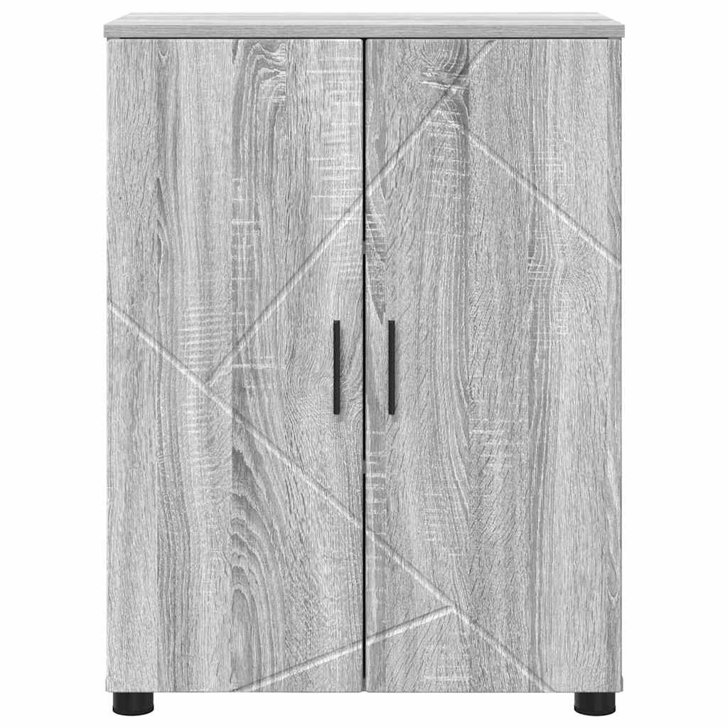 vidaXL Szafka Łazienkowa z drzwiami Szary Sonoma 60 x 35 x 80 cm
