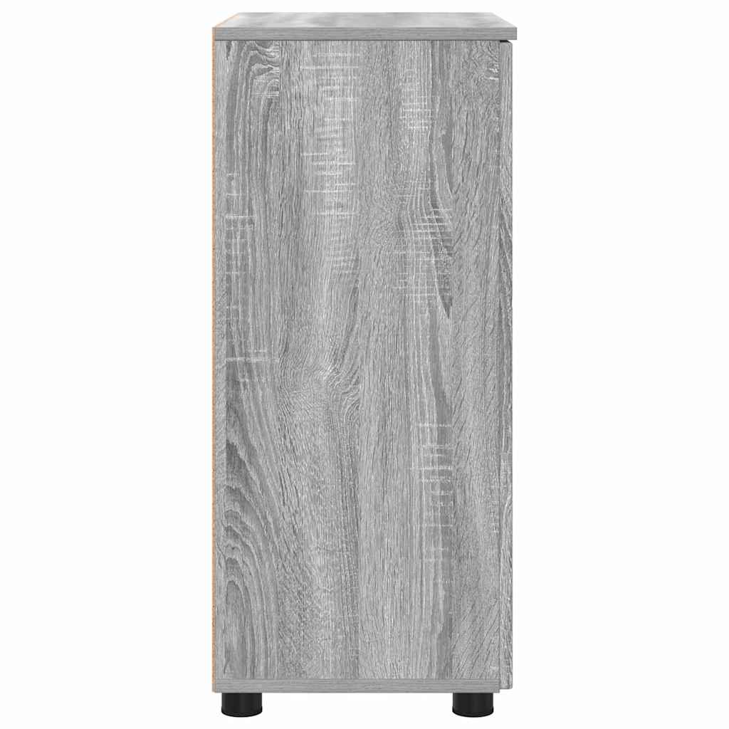 vidaXL Szafka Łazienkowa z drzwiami Szary Sonoma 60 x 35 x 80 cm