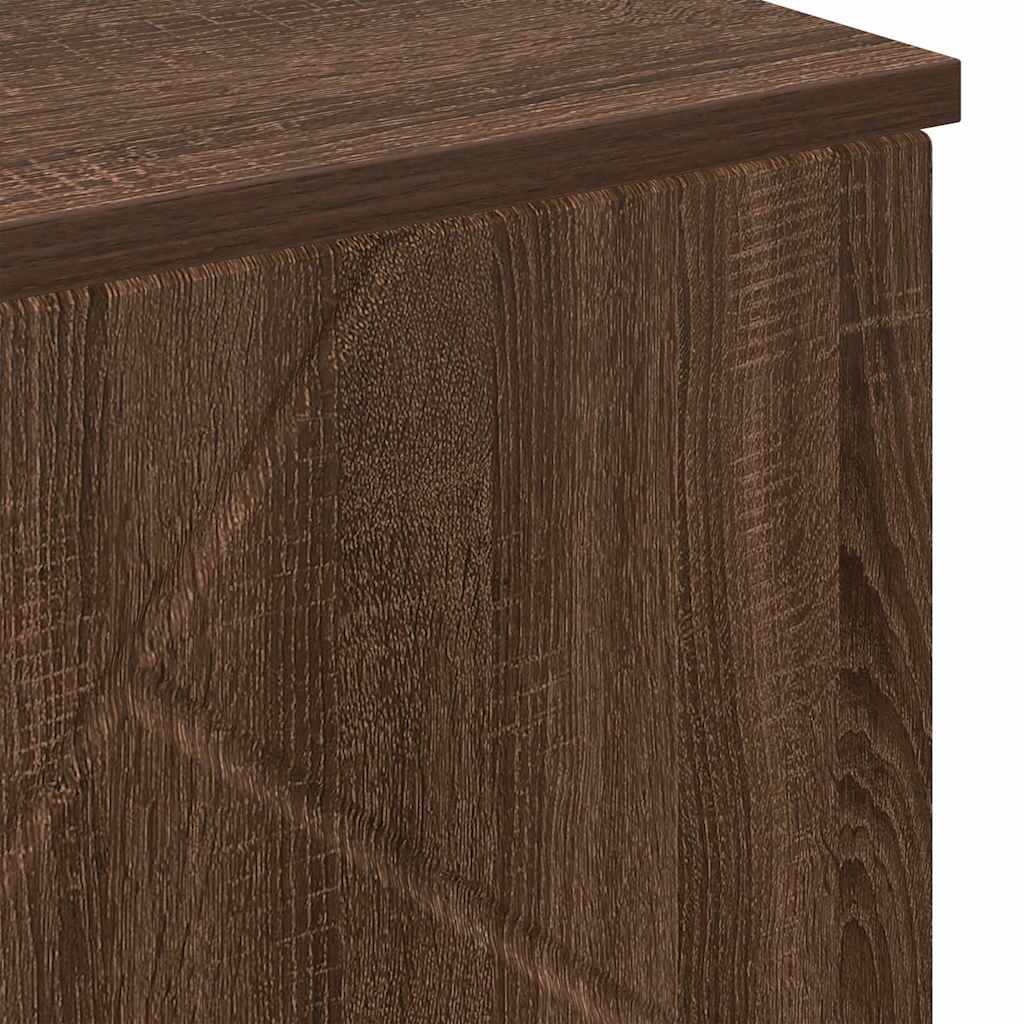 vidaXL Szafka Łazienkowa z przechowywaniem Brązowy dąb 60 x 35 x 80 cm