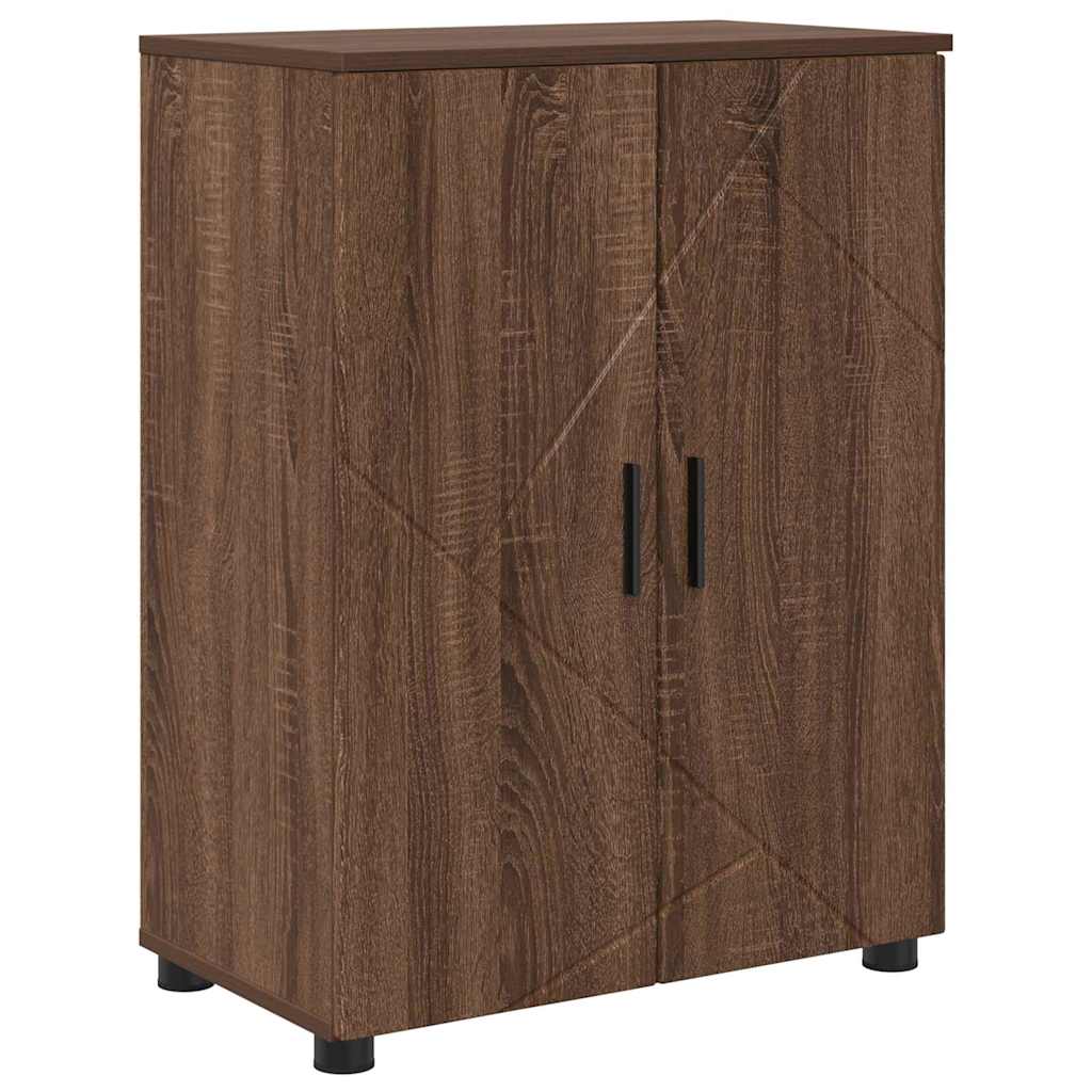 vidaXL Szafka Łazienkowa z przechowywaniem Brązowy dąb 60 x 35 x 80 cm