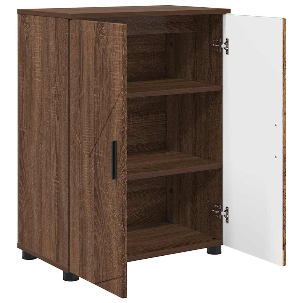 vidaXL Szafka Łazienkowa z przechowywaniem Brązowy dąb 60 x 35 x 80 cm