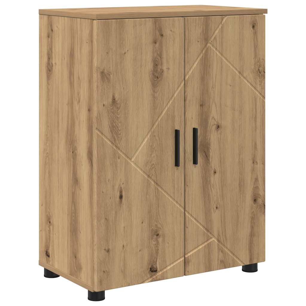 vidaXL Szafka Łazienkowa z drzwiami Dąb rzemieślniczy 60 x 35 x 80 cm