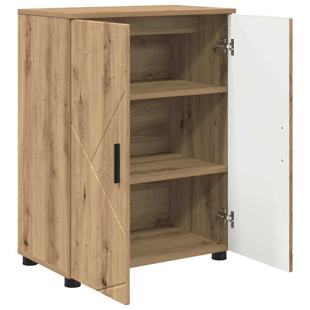 vidaXL Szafka Łazienkowa z drzwiami Dąb rzemieślniczy 60 x 35 x 80 cm