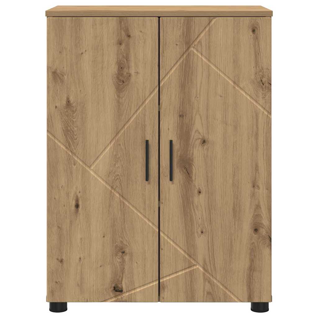 vidaXL Szafka Łazienkowa z drzwiami Dąb rzemieślniczy 60 x 35 x 80 cm