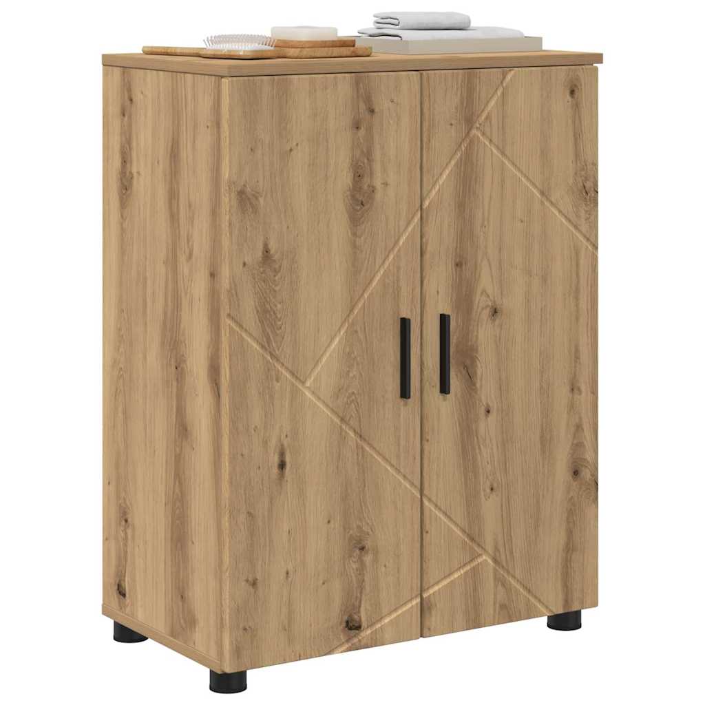 vidaXL Szafka Łazienkowa z drzwiami Dąb rzemieślniczy 60 x 35 x 80 cm