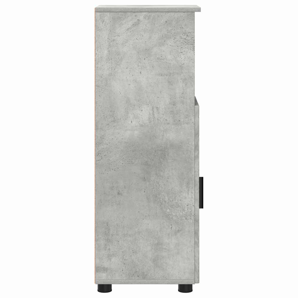vidaXL Szafka Łazienkowa z drzwiami Betonowy szary 30 x 35 x 95 cm