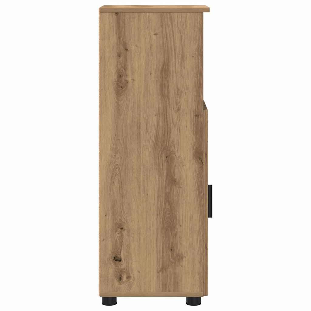 vidaXL Szafka Łazienkowa z drzwiami Dąb rzemieślniczy 30 x 35 x 95 cm