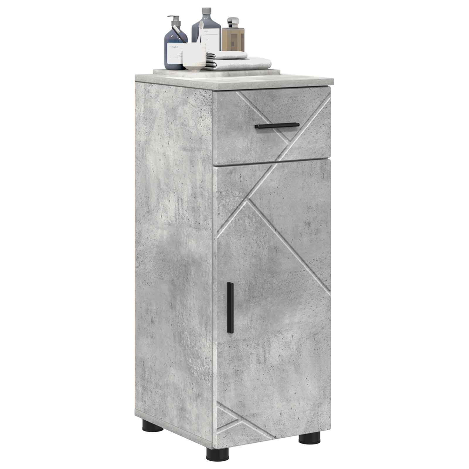 vidaXL Szafka Łazienkowa Betonowy szary 30 x 35 x 80 cm