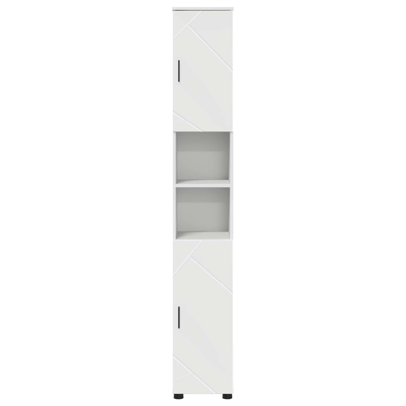 vidaXL Szafka Łazienkowa z przechowywaniem Biały 30 x 35 x 192 cm