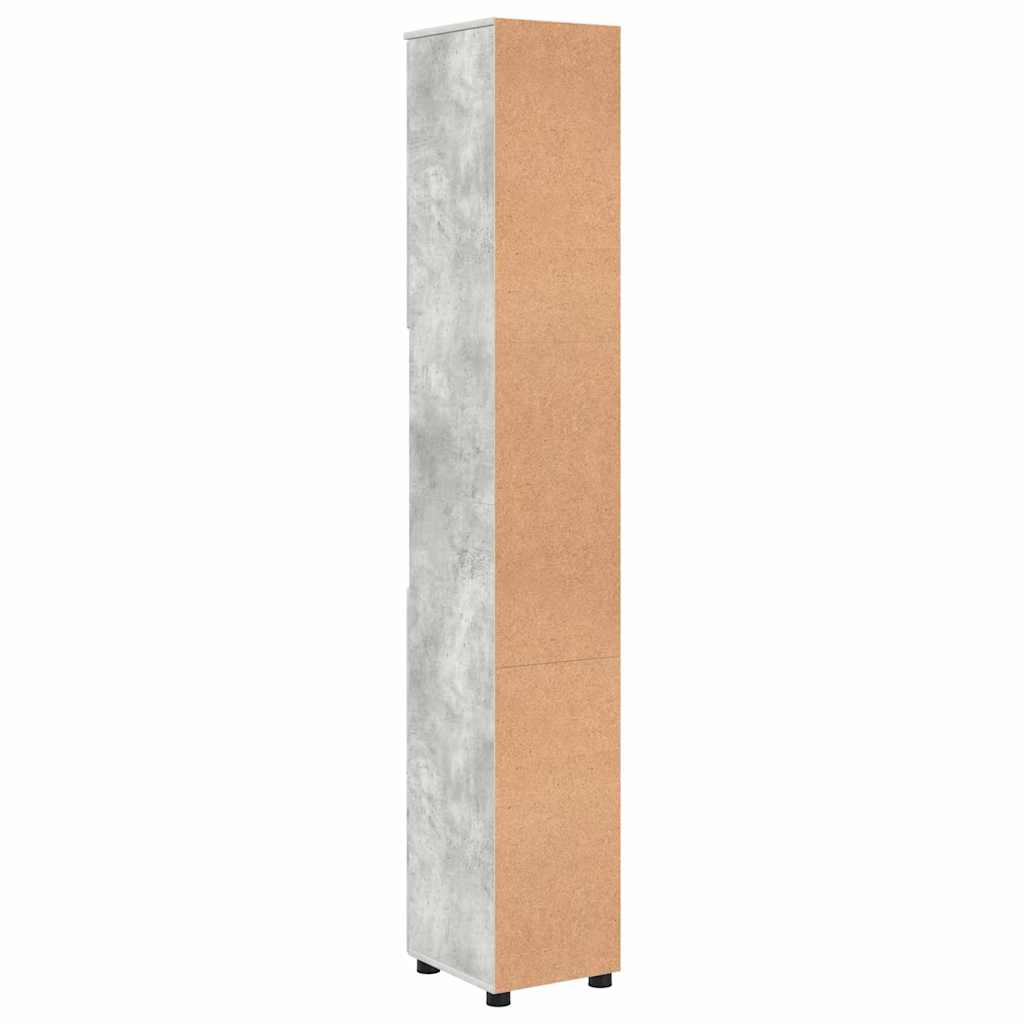 vidaXL Szafka Łazienkowa z drzwiami Betonowy szary 30 x 35 x 192 cm