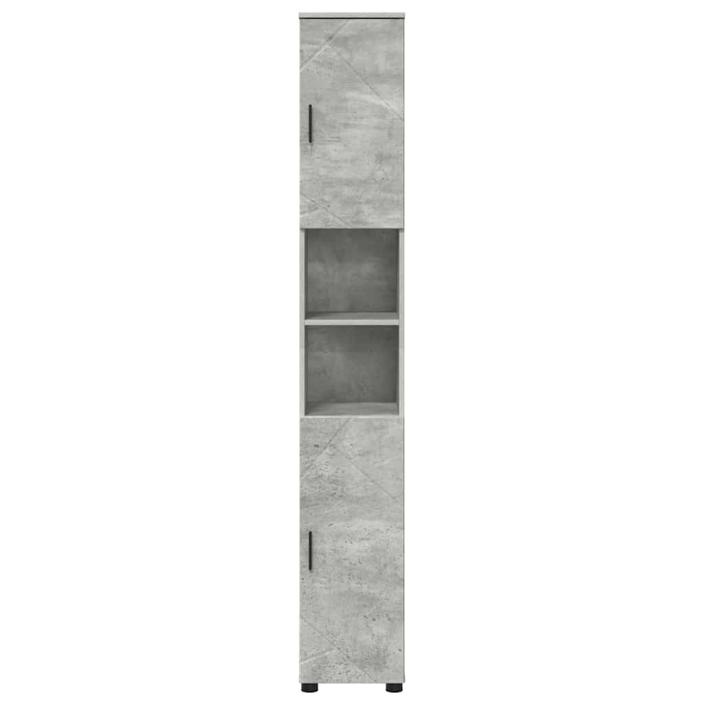 vidaXL Szafka Łazienkowa z drzwiami Betonowy szary 30 x 35 x 192 cm