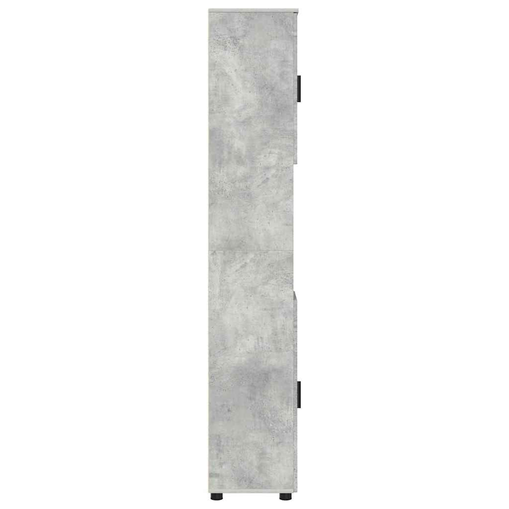vidaXL Szafka Łazienkowa z drzwiami Betonowy szary 30 x 35 x 192 cm