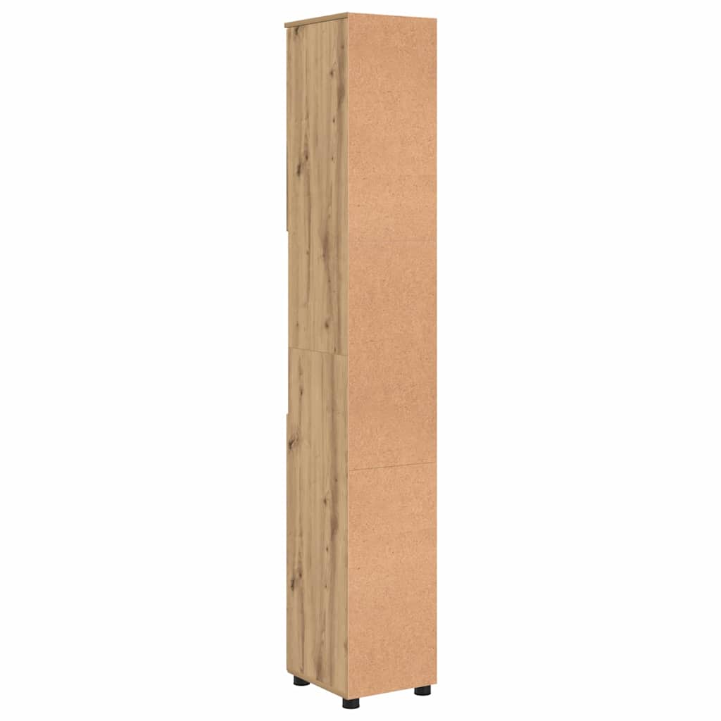 vidaXL Szafka Łazienkowa z drzwiami Dąb rzemieślniczy 30 x 35 x 192 cm