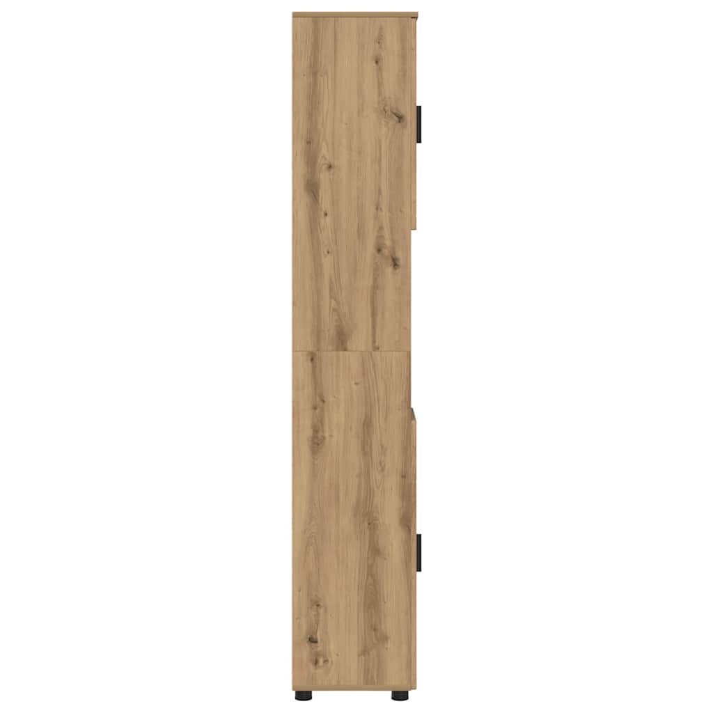 vidaXL Szafka Łazienkowa z drzwiami Dąb rzemieślniczy 30 x 35 x 192 cm