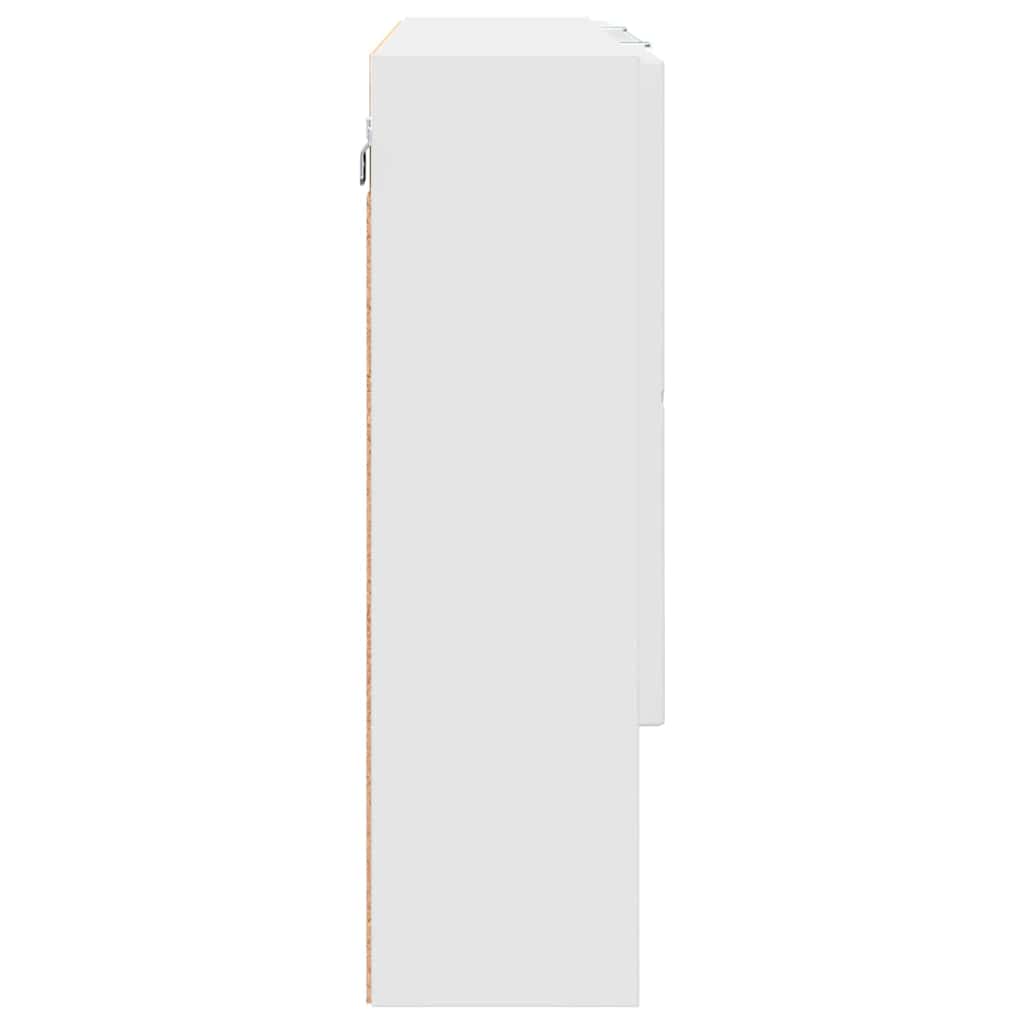 vidaXL Szafka z lustrem Biały 80 x 17 x 55 cm Materiał drewnopochodny