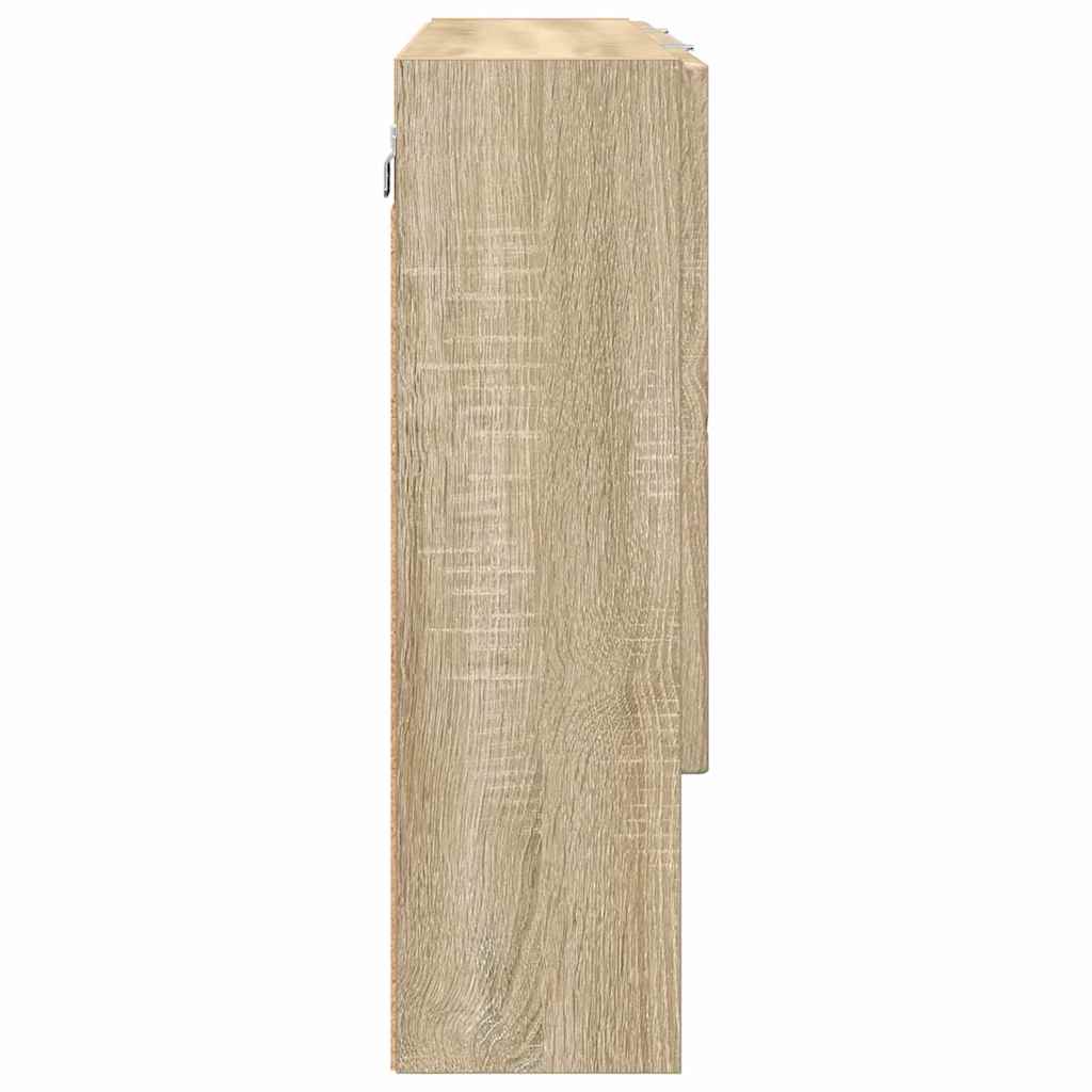 vidaXL Szafka z lustrem z przechowywaniem Dąb Sonoma 80 x 17 x 55 cm