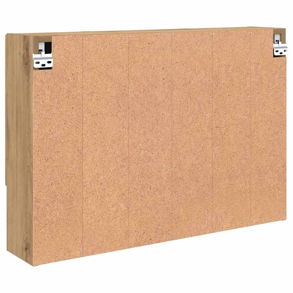 vidaXL Szafka z lustrem z drzwiami Dąb rzemieślniczy 80 x 17 x 55 cm