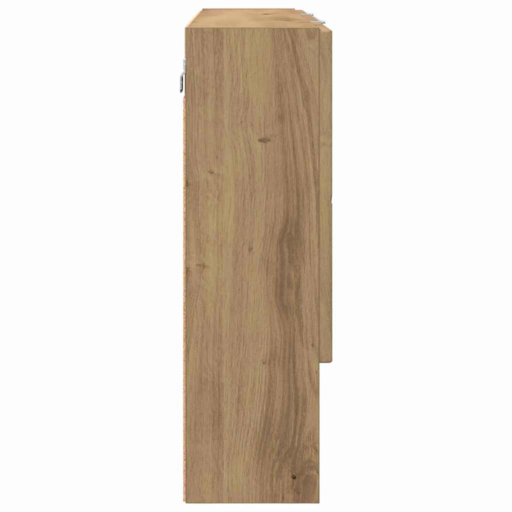 vidaXL Szafka z lustrem z drzwiami Dąb rzemieślniczy 80 x 17 x 55 cm