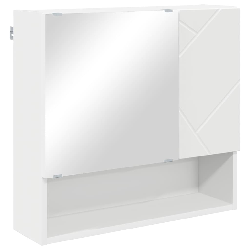 vidaXL Szafka z lustrem Biały 59 x 17 x 55 cm Materiał drewnopochodny