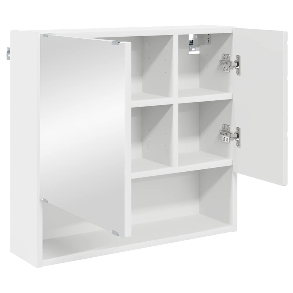 vidaXL Szafka z lustrem Biały 59 x 17 x 55 cm Materiał drewnopochodny