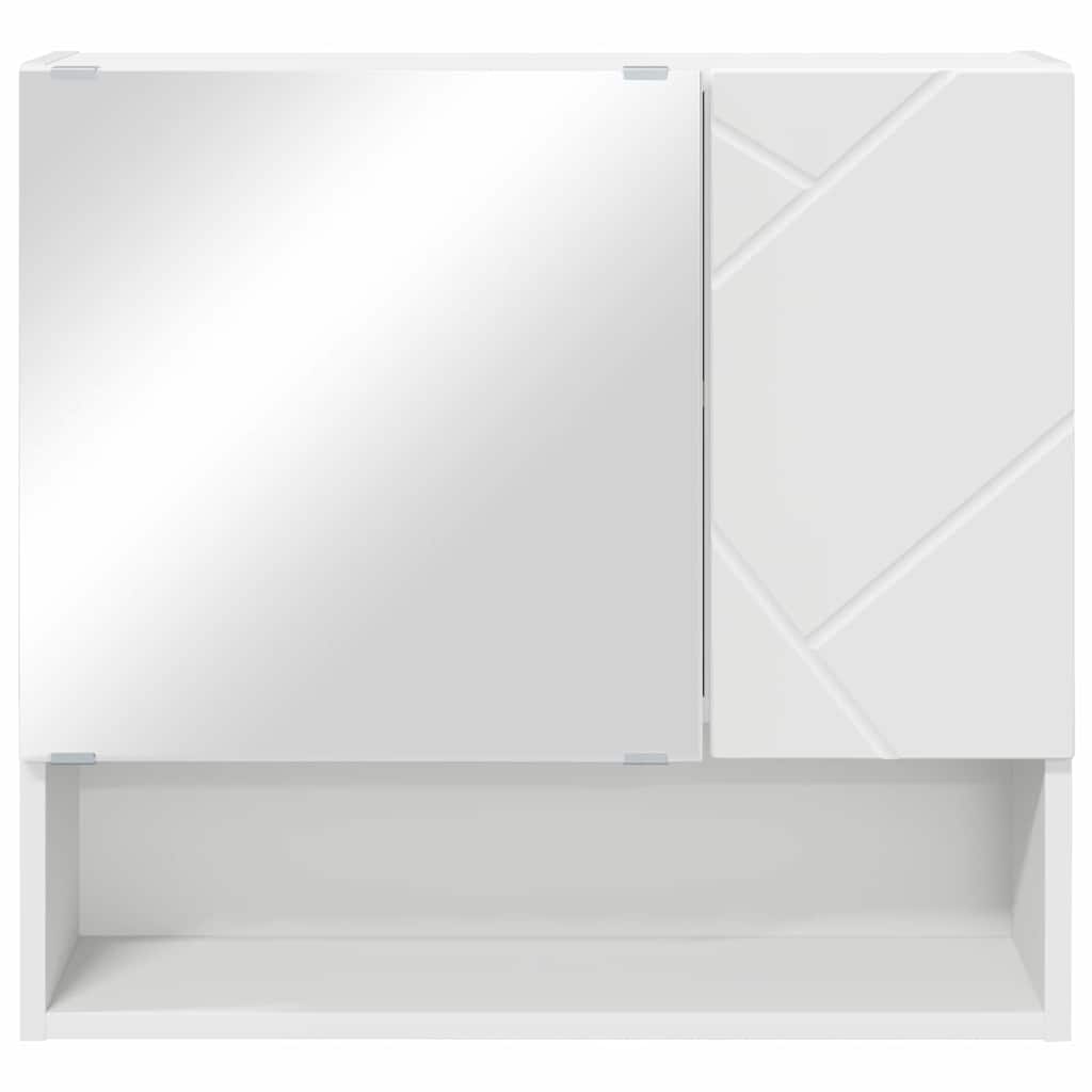 vidaXL Szafka z lustrem Biały 59 x 17 x 55 cm Materiał drewnopochodny