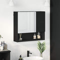 vidaXL Szafka z lustrem Czarny 59 x 17 x 55 cm Drewno inżynieryjne