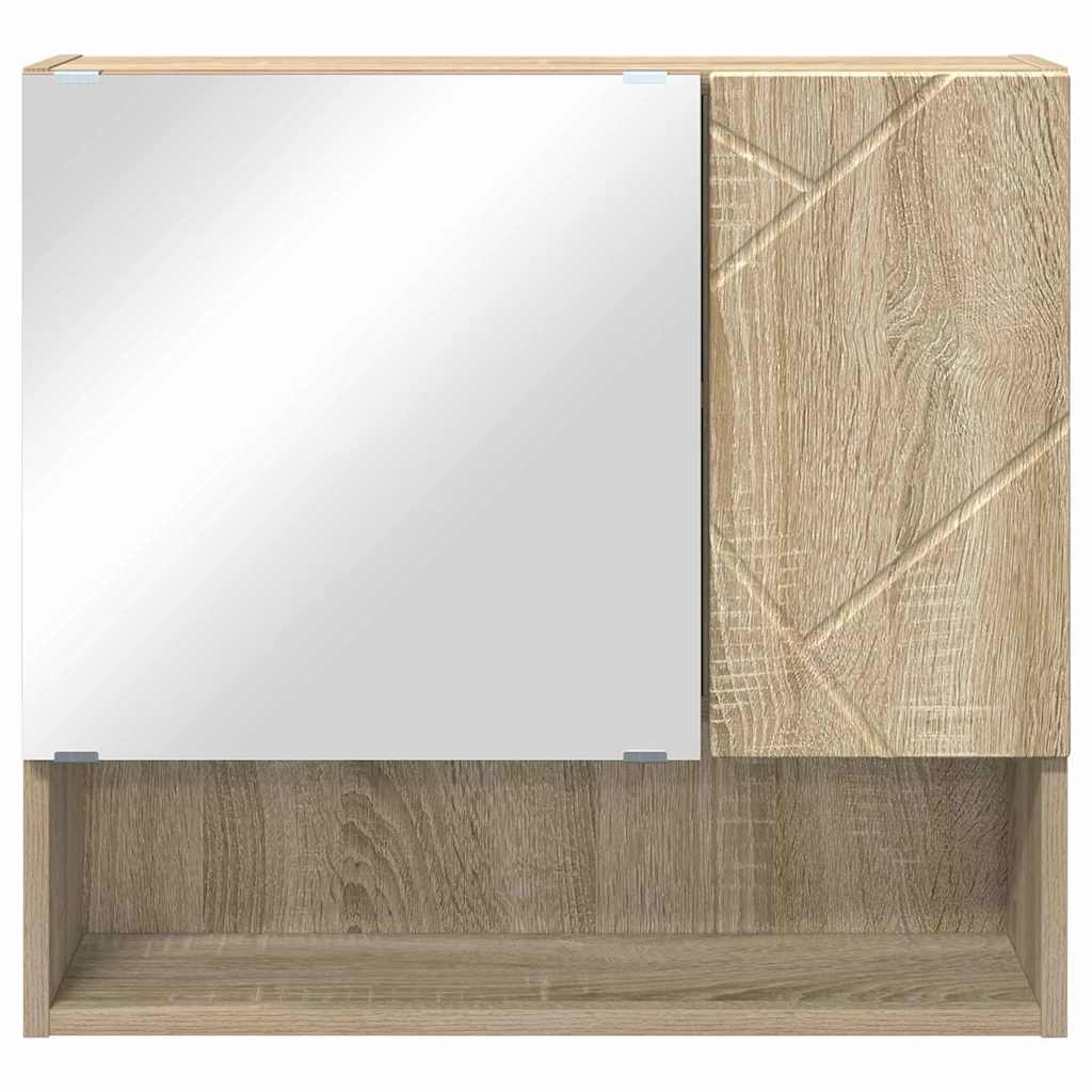 vidaXL Szafka z lustrem z przechowywaniem Dąb Sonoma 59 x 17 x 55 cm