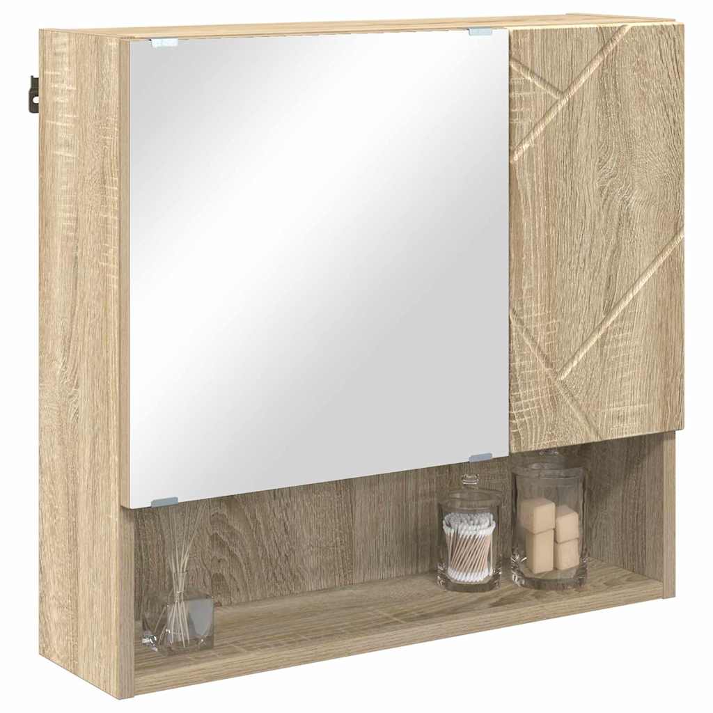 vidaXL Szafka z lustrem z przechowywaniem Dąb Sonoma 59 x 17 x 55 cm