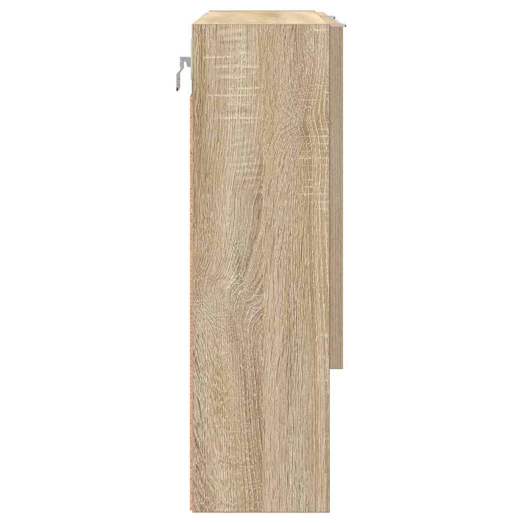 vidaXL Szafka z lustrem z przechowywaniem Dąb Sonoma 59 x 17 x 55 cm