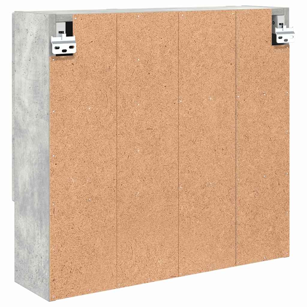 vidaXL Szafka z lustrem z drzwiami Betonowy szary 59 x 17 x 55 cm
