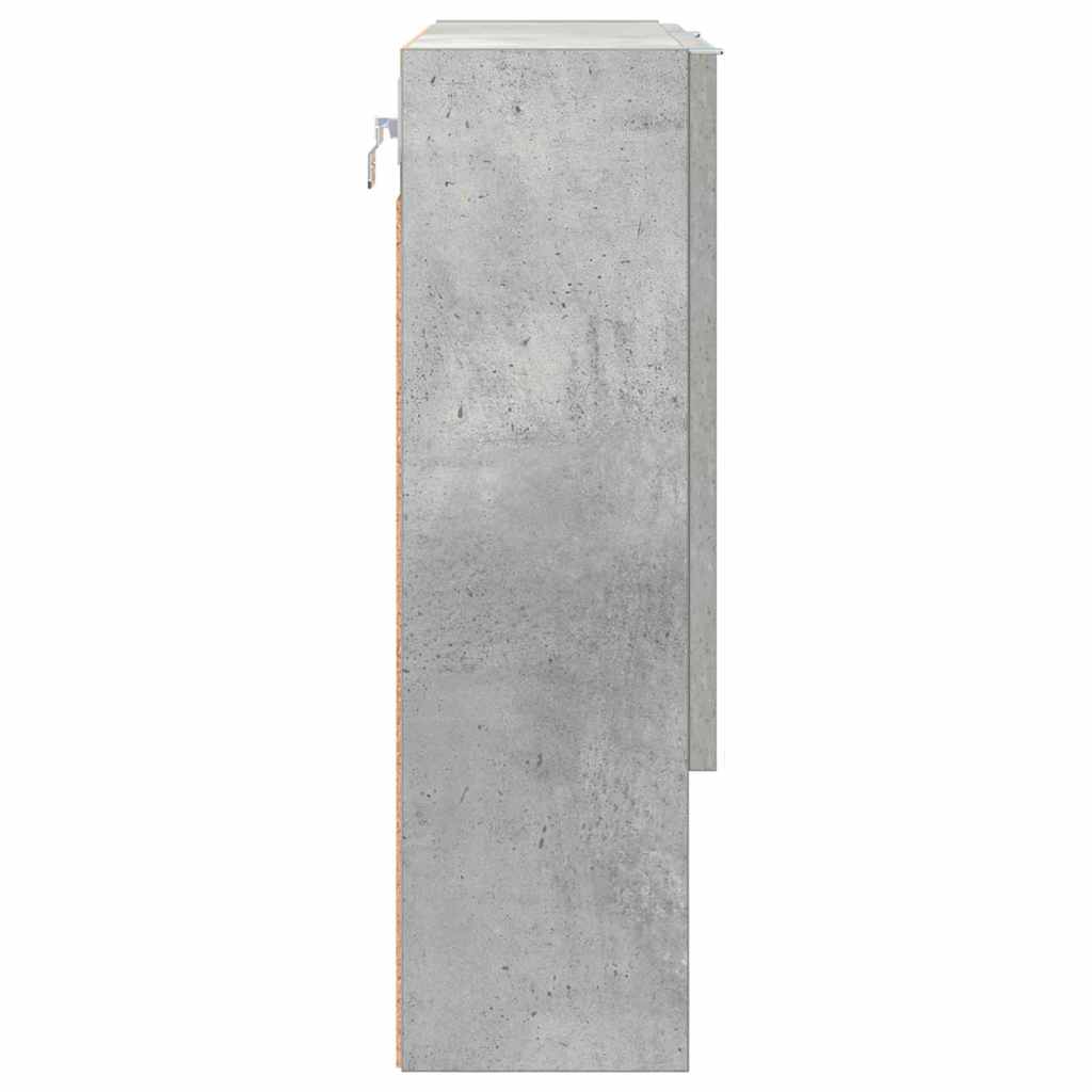vidaXL Szafka z lustrem z drzwiami Betonowy szary 59 x 17 x 55 cm