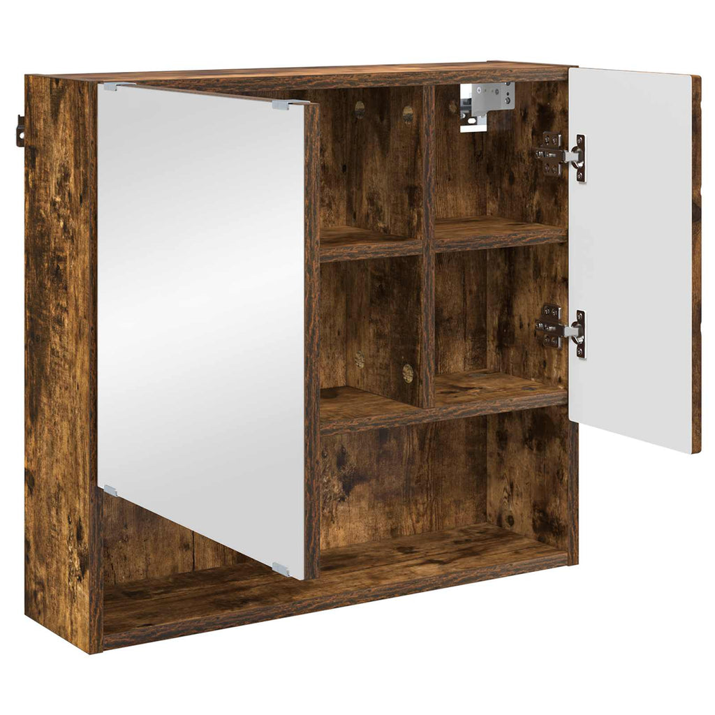 vidaXL Szafka z lustrem Dąb wędzony 59 x 17 x 55 cm
