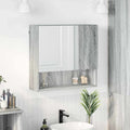 vidaXL Szafka z lustrem Szary Sonoma 59 x 17 x 55 cm